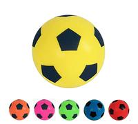 HTI Fun Sport 20cm Yellow Foam Football | Soft Sponge Soccer Ball for Indoor & Outdoor Play | Perfect for Games & Fun | Safe for Adults, Boys & Girls of All Ages | Lightweight & Durable (19.4cm)