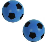 HTI Fun Sport Foam Footballs | Indoor/Outdoor Soft Sponge Foam Soccer Ball | Play Many Games For Hours Of Fun | Suitable For All Ages (19.4cm, 2Pk Blue)