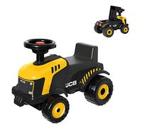 HTI JCB Ride on Tractor Toy Toddler Foot to Floor | Fastrac Construction Push Car with Squeaky Horn and Under Seat Storage Kids Along Juniors Ages 2+ (1437755)