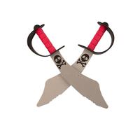 HTI Pirate Foam Cutlass Age 3+ | 2 Pack Pirate Swords for Duel Play | Soft & Safe Toy Swords for Kids | Role Play Fancy Dress Up Accessories | Halloween & Party Accessories | 3+