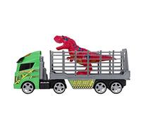 HTI Teamsterz Monster Moverz Dinosaur Transporter | Light & Sound Dino Rescue Truck | Removable Escaping Dinosaur Toy | Kid’s Play Figures And Vehicle Toy Transporter Set | Suitable For Ages 3+