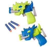 HTI Toys Beast Blitz Dino Blast Dart Foam Blaster | 3-Dart Rotating Drum | 3 Darts | Dinosaur Style | 1 of 4 to Collect | Assorted