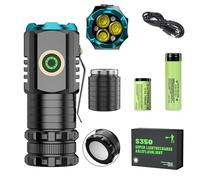 HTIKH Magnolight Torch, Magnolight High Powered Torches, Magnolight Flash Light, Magnolight Mini Magnetic Flashlight, Magnolight Powerful Flashlight, Battery Powered (White+Red Light)