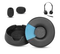 HTINDUSTRY Engage 55 Earpads Replacement Cushions for Jabra Engage 55/65/75 Stereo-Version Headsets(not for Engage 50, Engage 55/65/75 Mono),earpads with Softer Protein Leather/Memory Foam