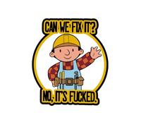 HTLiem Can We Fix It? No, It's ed The Builder Sticker, Funny Meme Hard Hat Work Sticker For Men Women Decal, Stickers Vinyl Tool Box American Patriotic Helmet Stickers, Co-Workers ( 3 Inch )