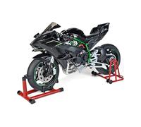HTLNUZD 1/6 Scale H2R Alloy Diecast Motorcycle with Sound & Light Features High Gloss Spray Finish Rubber Tires Premium Collectible Gift (Black H2R)