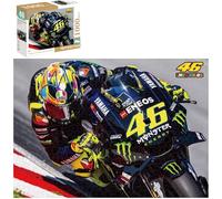 HTLNUZD 1000 Pieces Paper Jigsaw Puzzles Racing Motorcycle Home Decor Adults Puzzle Games Family Craft Gift (46Rossi)