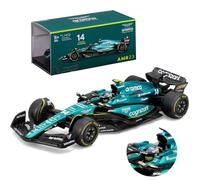HTLNUZD 2023 Bburago New 1:43 F1 AMR23#14 Alonso Alloy Car Model Formula Racing for DieCast 1/43 Aston Martin #14 Acrylic Packaging Version Static Adult Collection Gift