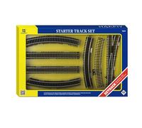 HTLNUZD 66607 1/87 Miniature Track Model Train Kit, Curved Rails and Silver Nickel Turnouts, Perfect for Train Lovers and Collectors - Premium Gift