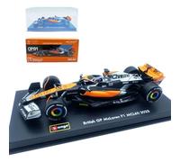 HTLNUZD Bburago 1:43 2023 British GP F1McLaren MCL60#81 Oscar Alloy Racing Car 1/43 MCL60#81 Formula One Die Cast Adult Collection Vehicles Model Car (Acrylic packaging)