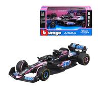 HTLNUZD Bburago 1:43 2024 New F1 BWT Alpine A524#10 Pierre Gasly Alloy Racing Car 1/43 Formula One Model Car Age 3+ Die Cast Adult Collection Vehicles Gift (Color box version)