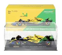 HTLNUZD Bburago Age 14+ 1:43 2024 New F1 Mclaren MCL38#4 Lando Norris - Monaco Edition - Alloy Racing Car 1/43 Formula One Model Car Die Cast Adult Collection Vehicles Gift (Hardbound version)
