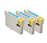 HtLSpoJBe Compatible Ink Cartridge T0801 T0802 T0803 T0804 T0805 T0806 For Stylus Photo R265 RX610 Printer(3pcs Light Cyan)