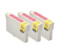 HtLSpoJBe Compatible Ink Cartridge T0801 T0802 T0803 T0804 T0805 T0806 For Stylus Photo R265 RX610 Printer(3pcs Magenta)