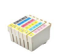HtLSpoJBe Compatible Ink Cartridge T0801 T0802 T0803 T0804 T0805 T0806 For Stylus Photo R265 RX610 Printer(One set 6Colors)