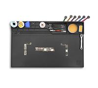 Htm-203 Black Magnetic Repair Work Mat Heat Resistant Large Silicone Soldering Mat Expand Work Area for Soldering, Electronics, Computer Repair Etc