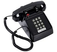 HTMengt Retro Traditional Landline Phone (Ringing Indicator), Classic 2500 Analog Desk Phone Hearing Aid for Elder, Vintage Corded Desk Telephone for Landline Large Button,Old School Phone Home,Black