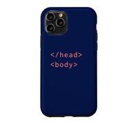 HTML Head Body Tags Syntax Coding Web Developer CSS Coder Case for iPhone 11 Pro