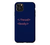 HTML Head Body Tags Syntax Coding Web Developer CSS Coder Case for iPhone 11 Pro Max