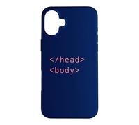 HTML Head Body Tags Syntax Coding Web Developer CSS Coder Case for iPhone 16 Plus