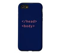 HTML Head Body Tags Syntax Coding Web Developer CSS Coder Case for iPhone SE (2020) / 7/8