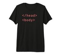 HTML Head Body Tags Syntax Coding Web Developer CSS Coder Premium T-Shirt