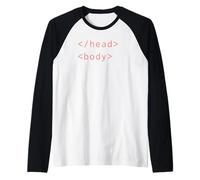 HTML Head Body Tags Syntax Coding Web Developer CSS Coder Raglan Baseball Tee