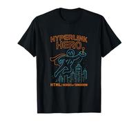 HTML Heroes of Tomorrow Neon Superhero Code Art T-Shirt