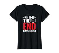 HTML The End is Always Near Value Graphic T-Shirt, Women, Black, S