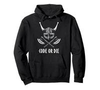 HTML Viking Helmet Axes Programmer Code Warrior Valhalla Pullover Hoodie