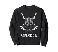 HTML Viking Helmet Axes Programmer Code Warrior Valhalla Sweatshirt