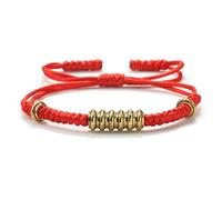 HTMRZ 1 Pc Beaded Braided Bracelet Red Black Rope Adjustable Couple Bracelets For Women Men Jewelry Jewelry-style 1