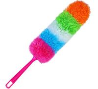 HTOOLPRO 20-Inch Microfiber Hand Duster, Rainbow Feather Duster for Household Cleaning