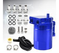 Htostar Racing Thick Shell Baffled Oil Catch Can Coolant Fuel Catch Can Reservoir Kit - Blue
