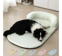 HtoxinDian Cooling Dog Bed Summer Breathable Ice Silk Fabric Pillow Non-Slip Pet Cushion for Large/Small Dogs/Cats