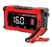 HTRC 16A Car Battery Charger, 6V/12V/24V LiFePO4 Battery Charger, Battery Maintainer Trickle Charger for Boat, Motorcycle, Lithium, LiFePO4 and Lead-Acid(AGM, GEL, MF, EFB, SLA, WET)