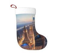 HTRDJH Color Acoustic and Guitars Festive Christmas Stockings 18 Inches Stylish Plush Socks for Family Party Classic Decorations