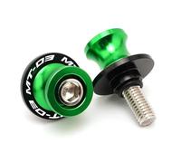 HTRTROOC Moto Swingarm Spools Sliders Frame Stands 6MM Screws Motorcycle Accessories MT03 MT-03 MT 03 2005-2020 Swingarm Slider Spools(Green)
