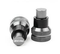 HTRTROOC Motorcycle Rear Wheel Chain End Adjuster Trim Cover For Kawasaki For Ninja 650 500 400 Z650 RS Z400 Z500 ABS Swingarm Slider Spools(Titanium-ZX4R24)