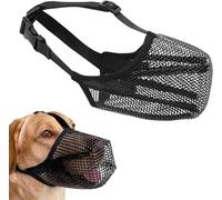 HTRTRR Muzzle for Dogs, Muzzles for Dogs with Mesh, Nylon Muzzle for Dogs, Applicable to Small, Medium Dogs, Prevents Biting, Chewing and Barking (Black, XL)