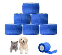 HTRTRR Thin Navy Blue Adhesive Bandage 4.5M x 2.5CM - 6 Rolls Finger & Toe Self-Adhesive Wrap for First Aid, Hiking, Sports Blisters, Pet Paws - Tearable, Breathable, Latex-Free Lightweight Tape