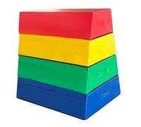 HTRY 4 In 1 Soft Plyo Box, Kids Jumping Boxes For Training, Stackable, Weight Upgrade, Safety And Stability, Suitable For Home School Gym Outdoor Activities Exercise(Color:Set B)