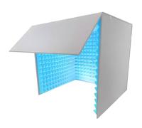 HTRY Portable Vocal Booth, Desktop Soundproof Cover, Studio Mic Sound Absorbing Foam, For Recording, Singing, Game Live Streaming, Voice Chat(Size:60×60×60×20cm,Color:Blue)