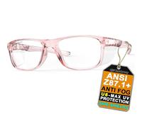 HTS HUNTERSKY P11 Safety Work Glasses Women Men Youth with Side Shields Z87 Anti Fog Scratch Resistant Dental Eyewear Nurse Medical Surgical Lab Squash Tennis Pickleball Indoor Sports