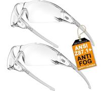 HTS HUNTERSKY S239 2 Pack Protective Clear Small Safety Glasses Laides Youth protecting eyes from wind dust proof bike riding cycling running anti pollen lab goggles