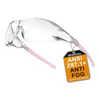HTS HUNTERSKY S239 Protective Clear Pink Small Safety Glasses Ladies Youth protecting eyes from wind anti-pollen dust proof night bike tennis pickleball cycling running