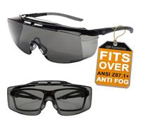 HTS HUNTERSKY Safety Glasses Over Glasses Over Specs Goggles Anti-Fog Impact Resistant Eye Protection ANSI Z87.1 for Work & Adults