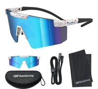 HTS HUNTERSKY Z87-Level Sunglasses for Wide Heads Men Women Impact Resistant Safety Eye Pro Cricket Airsoft Shooting Cycling