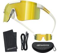 HTS HUNTERSKY Z87 Small Wrap Around UV400 Cycling safety Sunglasses for Youth Kids Women, F317D Running Baseball outdoor Sports Shades
