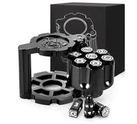HTSHO DND Dice Metal, 7 in 1 Unique DND Dice Set, Role Playing Dice for Dungeons and Dragons Dice Set, Cool Polyhedral D & D Dice (Black)
